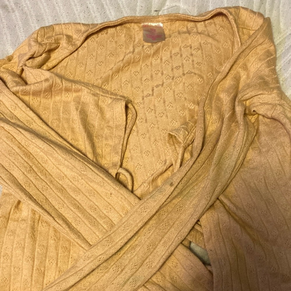 Yellow cardigan small sweater